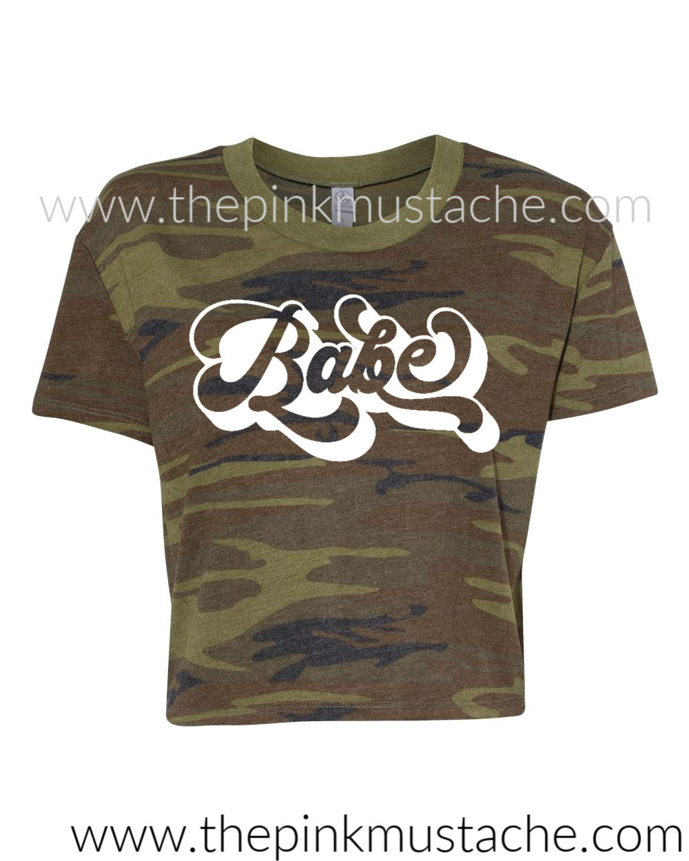 Babe Camo Cropped Tee / Boutique Wear / Babe Tee - Babe Crop