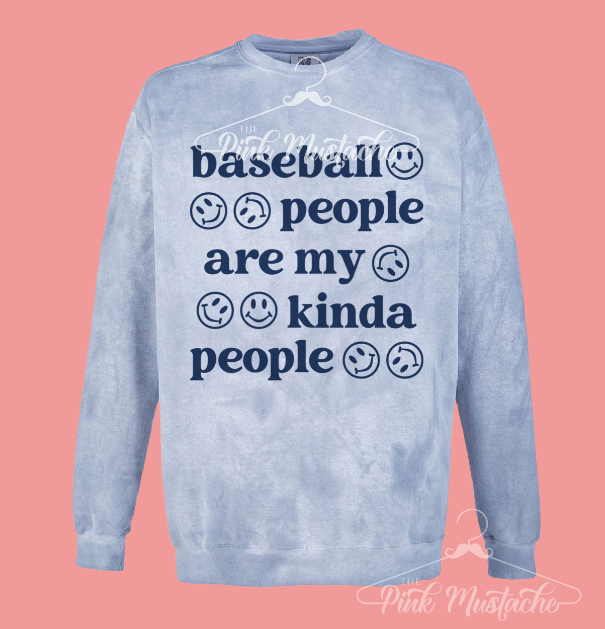 Comfort Colors Color Blast Baseball People Are My Kinda People Sweatshirt - Sizes and Inventory Limited
