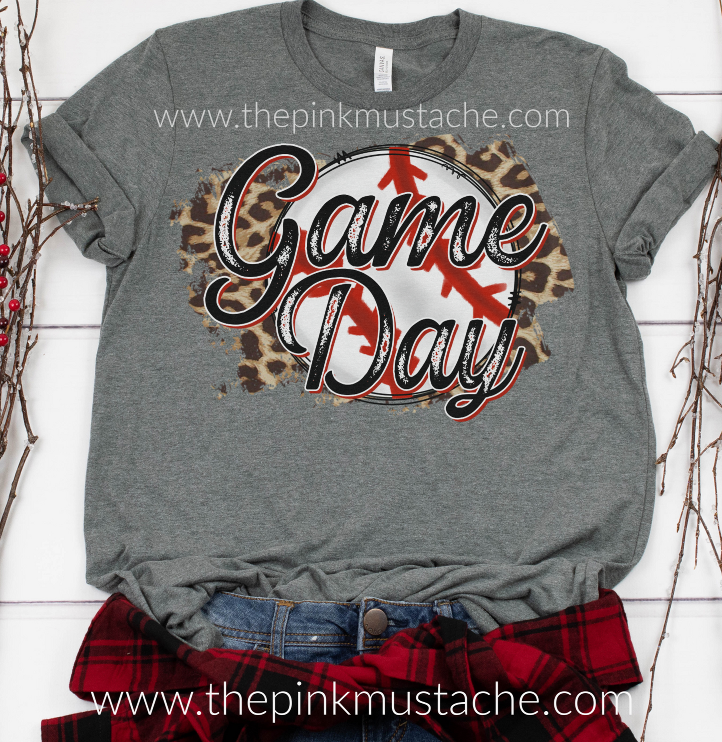 Baseball Game Day Leopard Tee / Baseballl T-Shirt / Baseball Spirit Wear / Cheetah