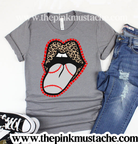 Baseball Tongue Rocker Tee / Baseball Fan Tee / Bella Canvas Brand Baseball Shirt