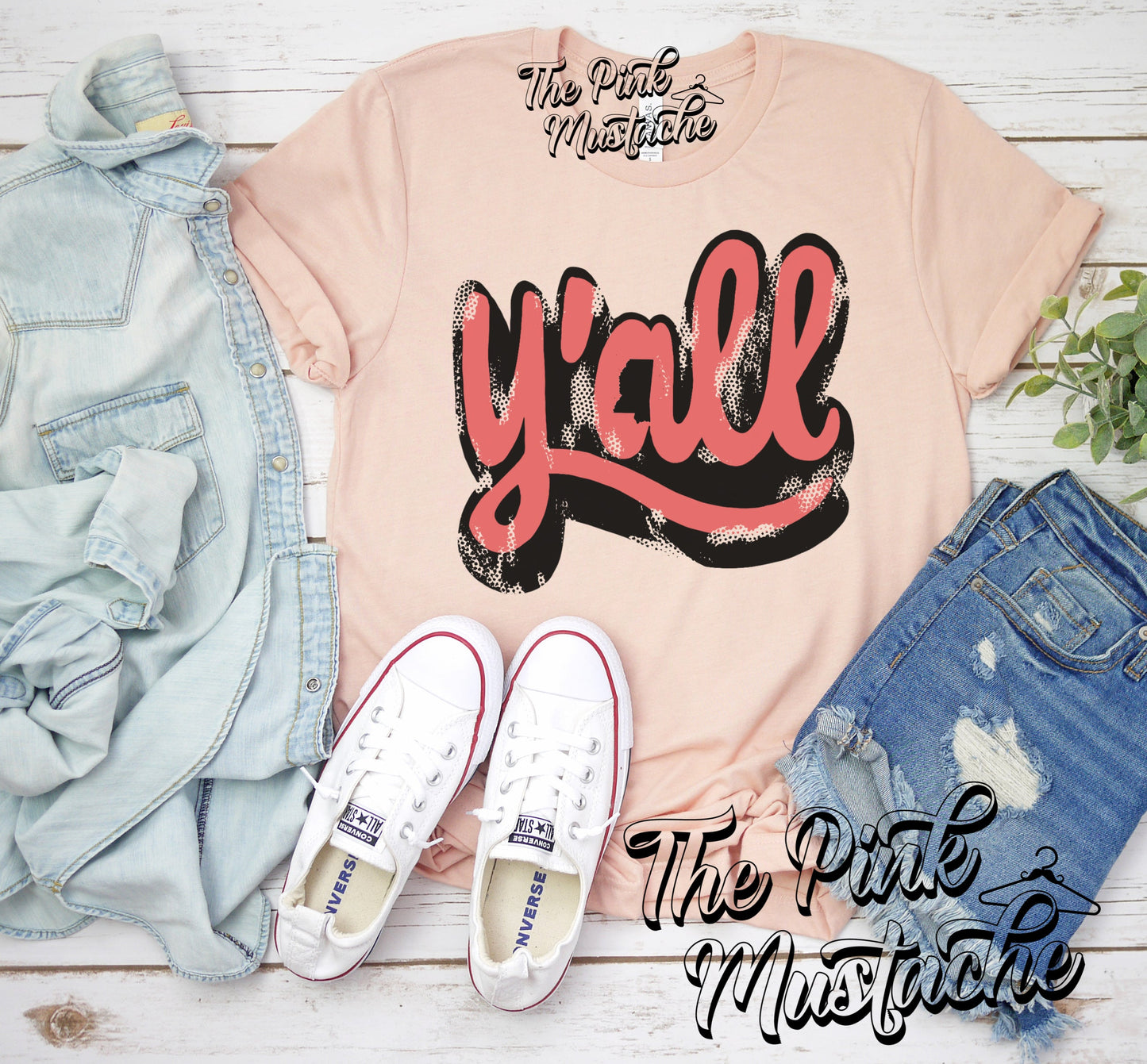 Y'all Any State -  Mississippi Shirt - Softstyle Peach Tees /Every State Available/ Southern Style Shirt