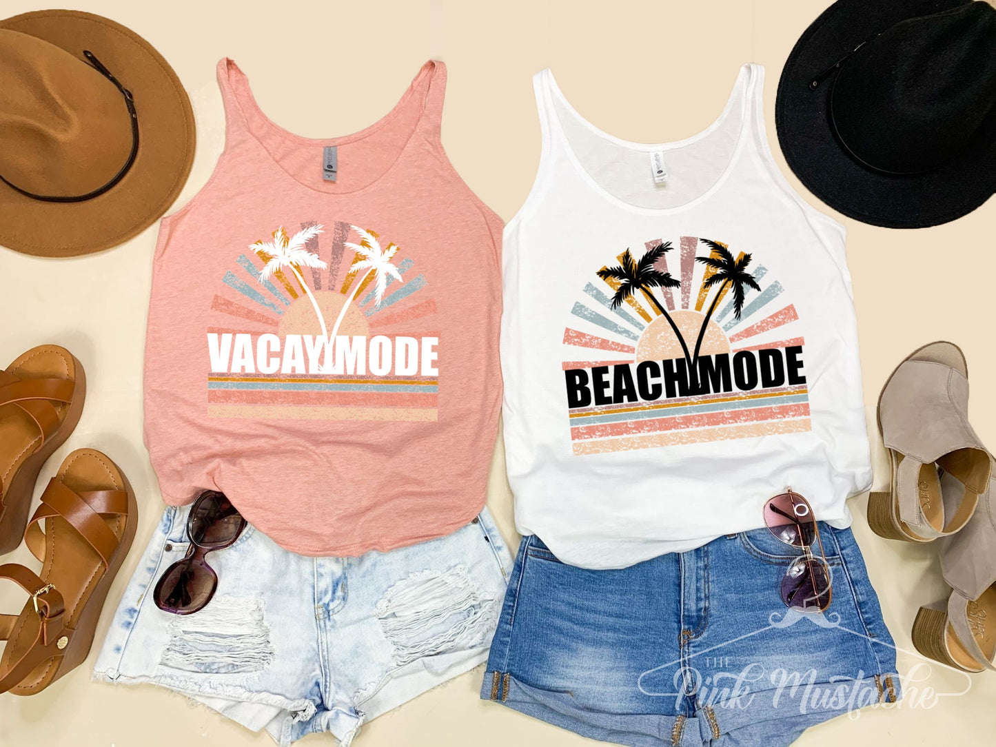 Vacay Mode or Beach Mode Tanks/ Girls Group Trip Tank Tops / Summer Tanks