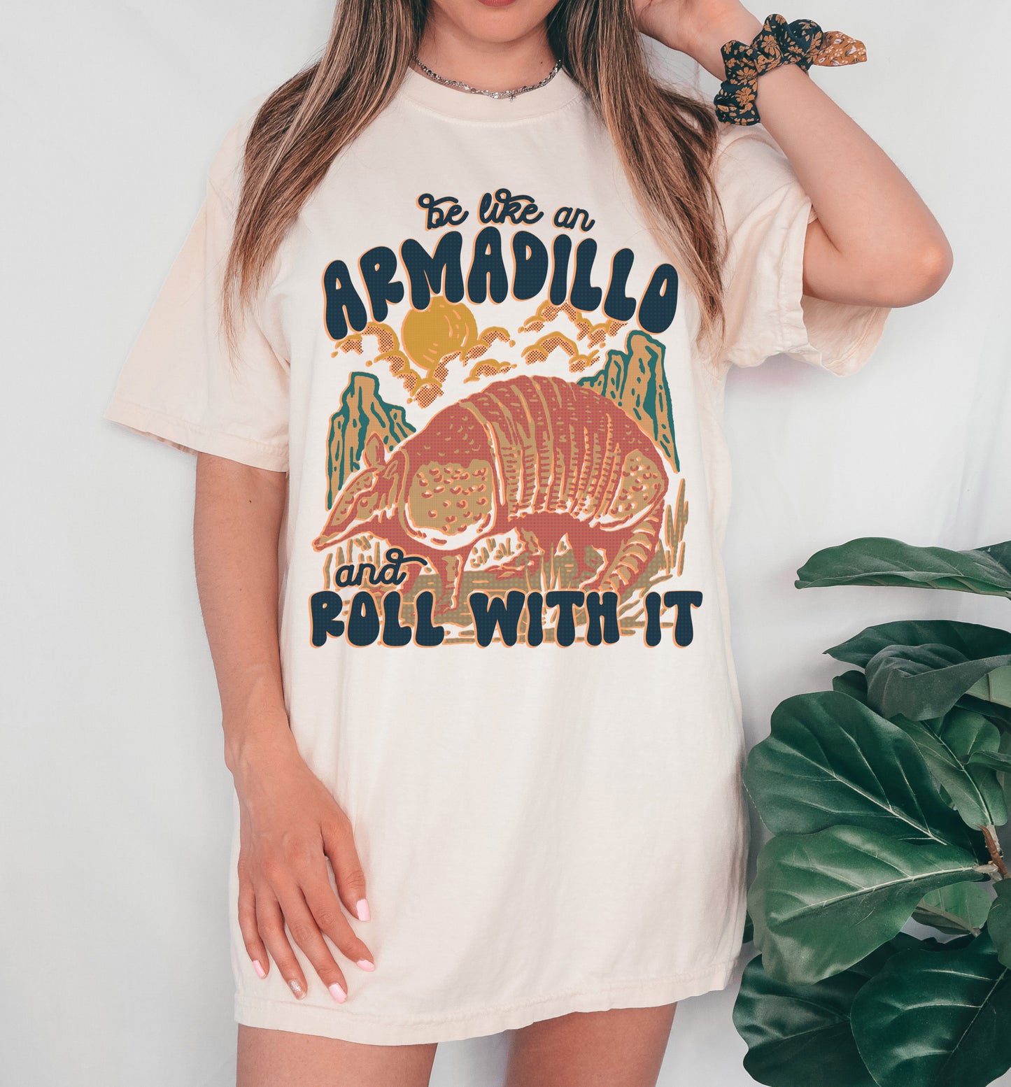 Comfort Colors or Bella Canvas Be Like An Armadillo and Roll With It Shirt