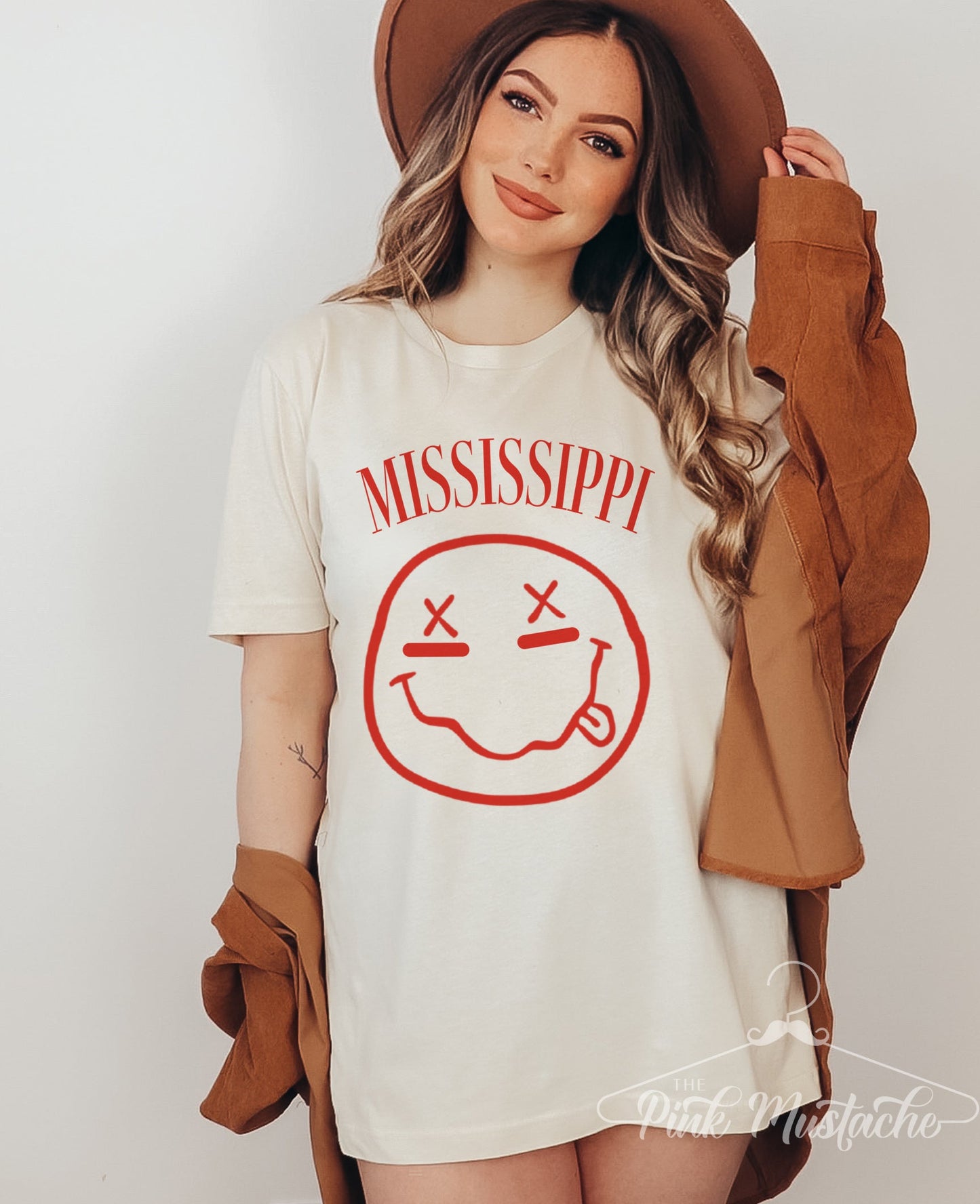 Mississippi Smiley Rocker Shirt/ Softstyle Tee/ Toddler, Youth and Adult Sizing Available
