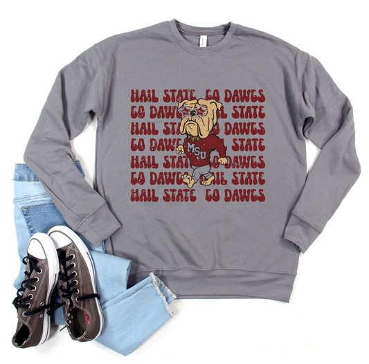 Bella Canvas SWEATSHIRT/ GO DAWGS