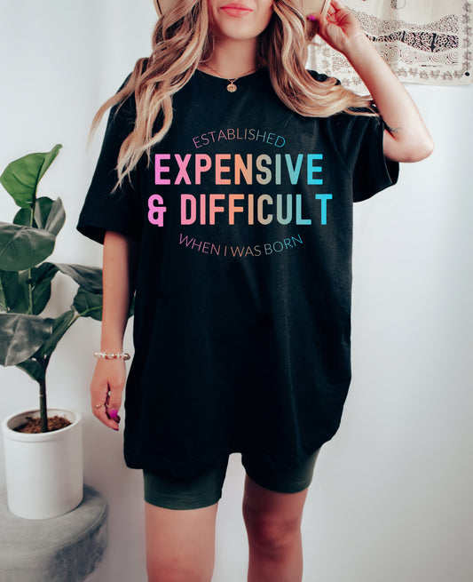 Bella or Comfort Colors Funny Expensive and Difficult Tee/ Gifts for Her/ Valentines Shirts/ Toddler, Youth, and Adult Sizes Available