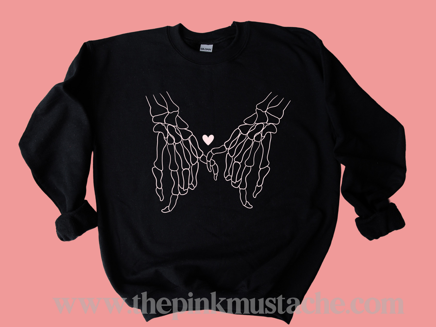 Skellie Pinky Promise Heart Sweatshirt / Valentines Gift/ Gift for Her/ Super Cute Unisex Sweatshirt