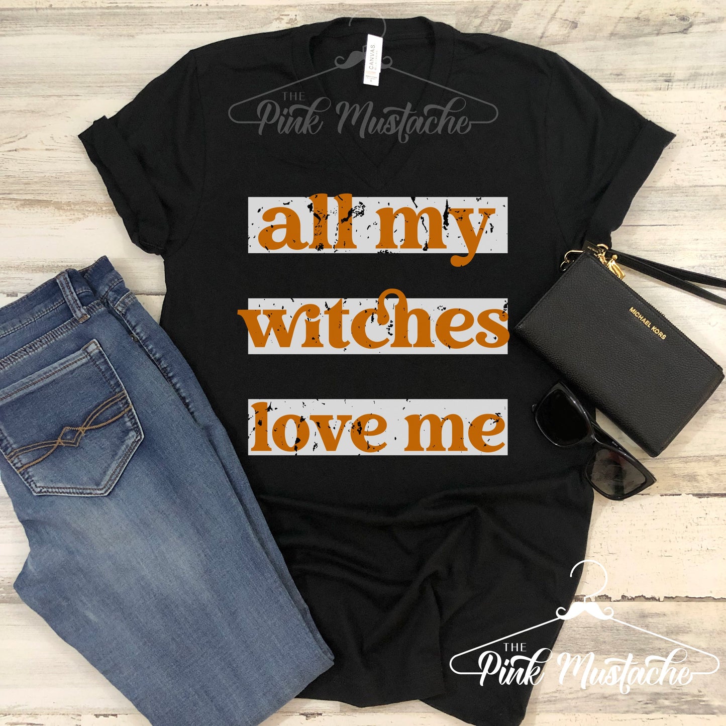 Softstyle V-Neck - All My Witches Love Me - Youth and Adult Sizes / Halloween Shirts