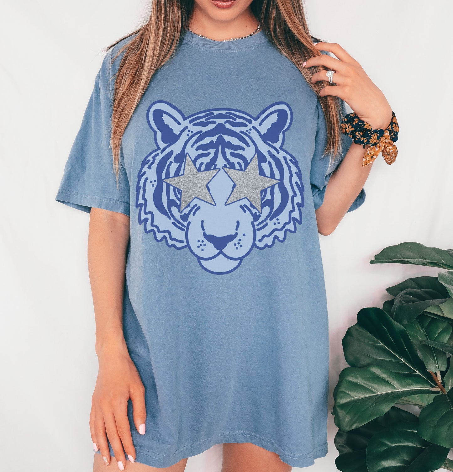 Comfort Colors Blue Tiger Tee / Youth and Adult Sizes