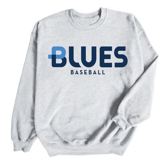 Blues Baseball Sweatshirt / Bella or Gildan Options