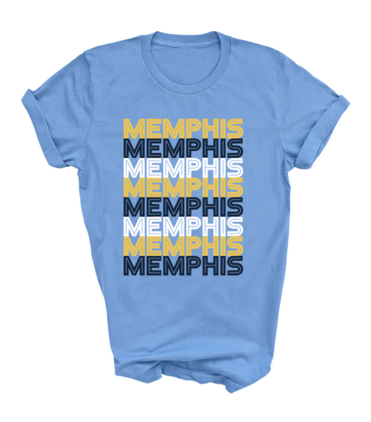 Memphis Stacked Tee/ Toddler, Youth, and Adult Sizes