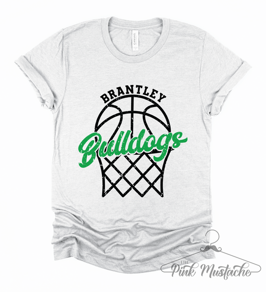Brantley Bulldogs Basketball Soft Style School Tee/ Youth and Adult Sizes