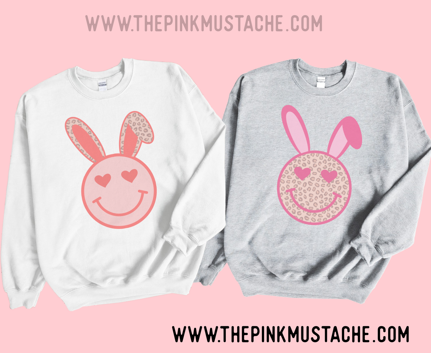 Happy Bunny Unisex Easter Sweatshirt/ Easter Sweatshirt / Unisex Sized Sweatshirt/ Youth and Adult Sizes