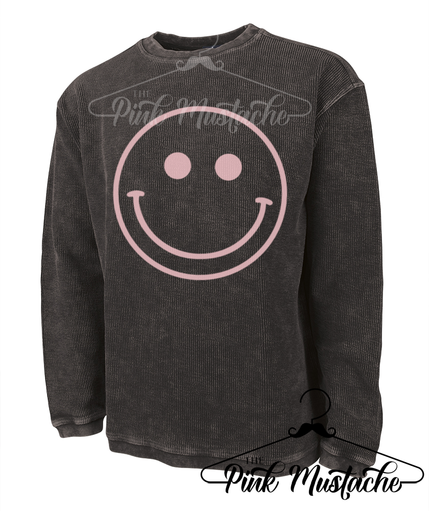 Smiley Face  -Quality Charles River Camden Crew - Southern Style/ Western Style/ Valentines FunStyle