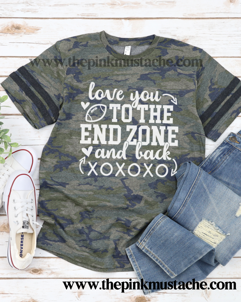 Love You To The End Zone And Back Jersey Style T-Shirts