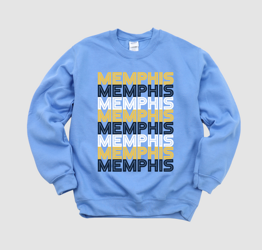 Powder Blue Memphis Stacked Sweatshirt