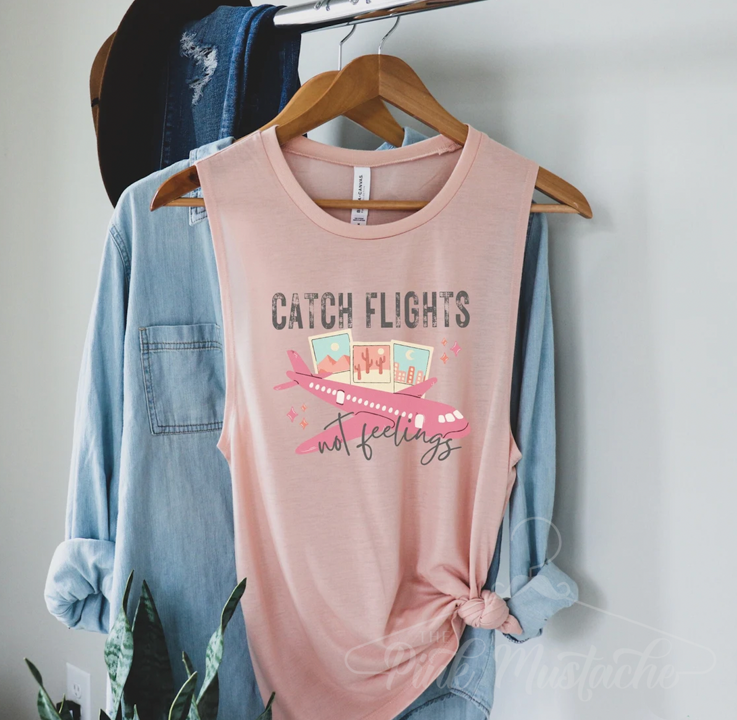 Catch Flights Not Feelings Softstyle Tank / Vacay Vibes Tank Top/ Adult Sizing Available
