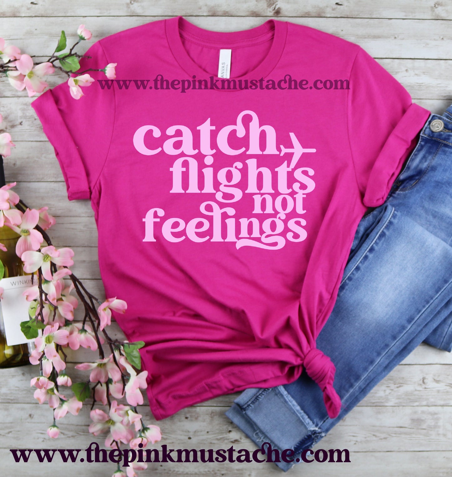 Catch Flights Not Feelings Softstyle Bella Tee / Vacay Vibes Tee/ Youth and Adult Sizing Available