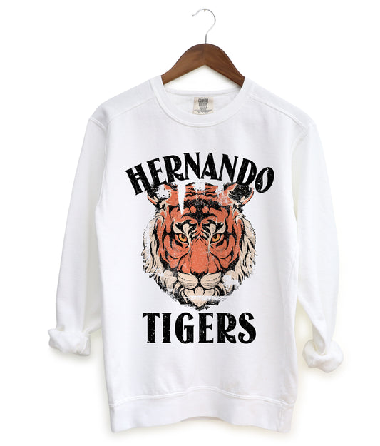 Comfort Colors  Hernando Tigers Sweatshirt/ DC -Desoto County Schools / Mississippi School Shirt