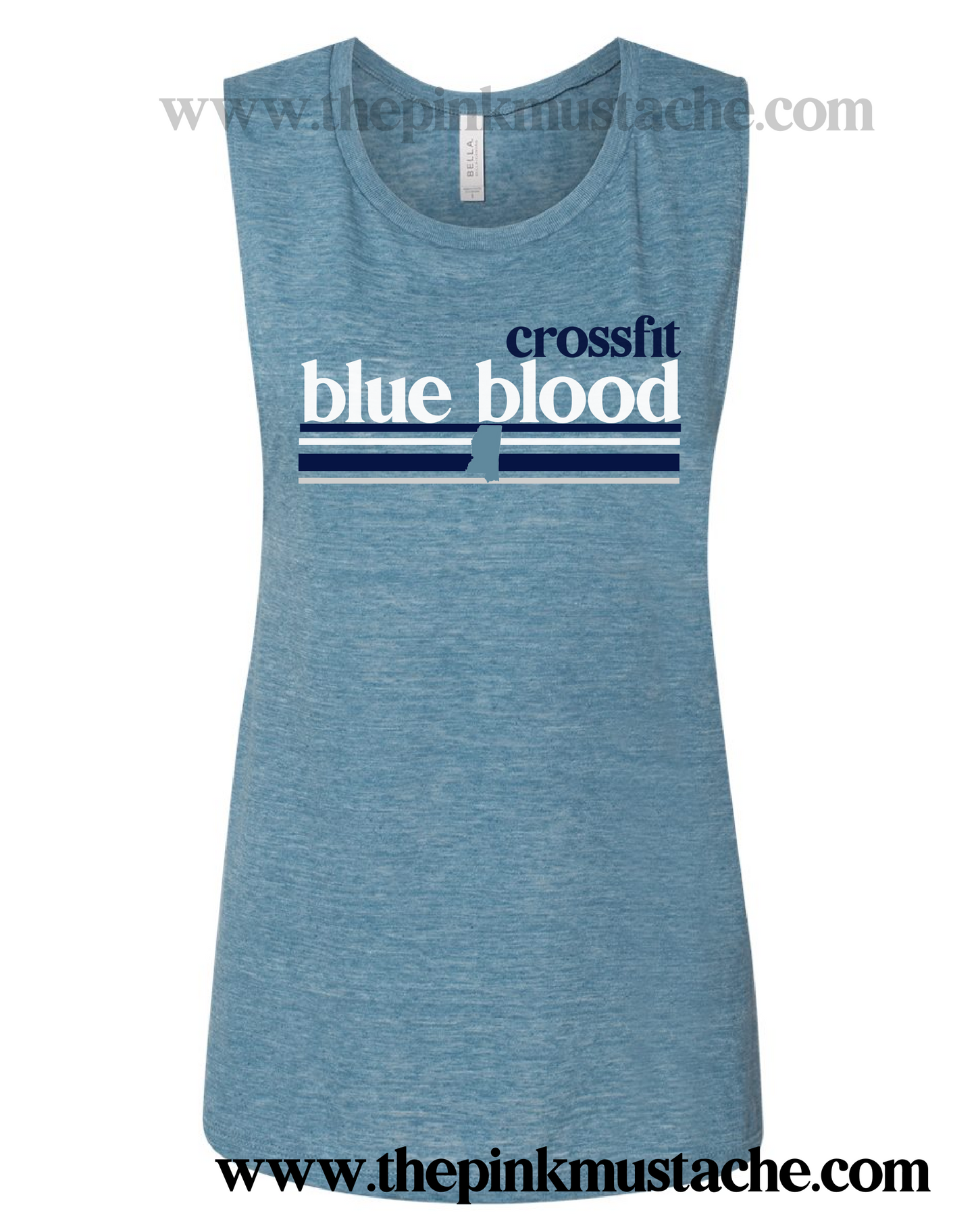 CFBB - Crossfit Blue Blood - Ladies Muscle Tanks - Bella Canvas Muscle  Tanks