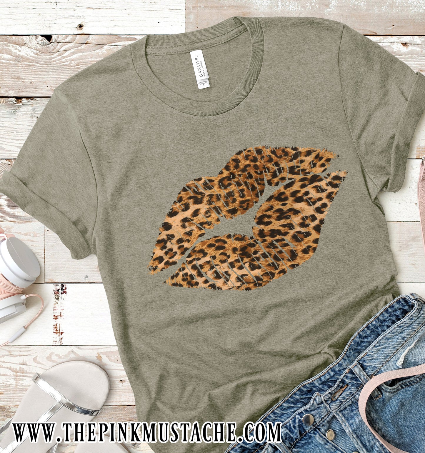 Leopard Lips Shirt / Fun Leopard Rocker Tee