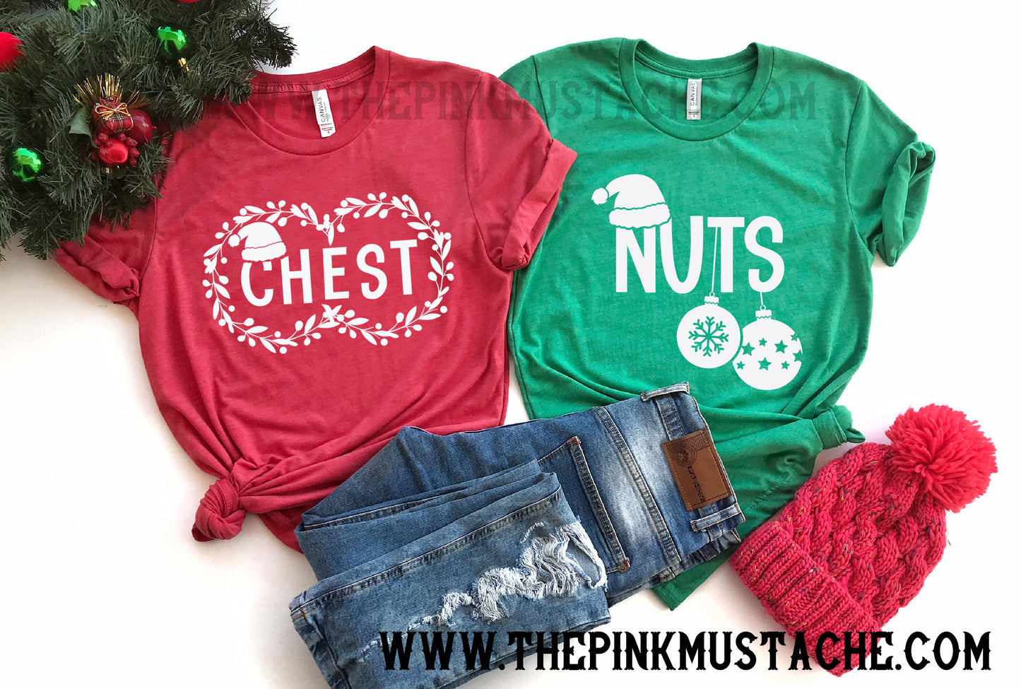 Matching Couples Shirts/ Chest Nuts Matching Christmas Couples Shirt
