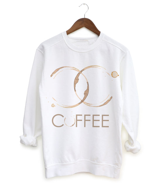 Youth and Adult Luxe Coffee Stain Sweatshirt/ Gildan, Bella ,or Comfort Colors Sweatshirt