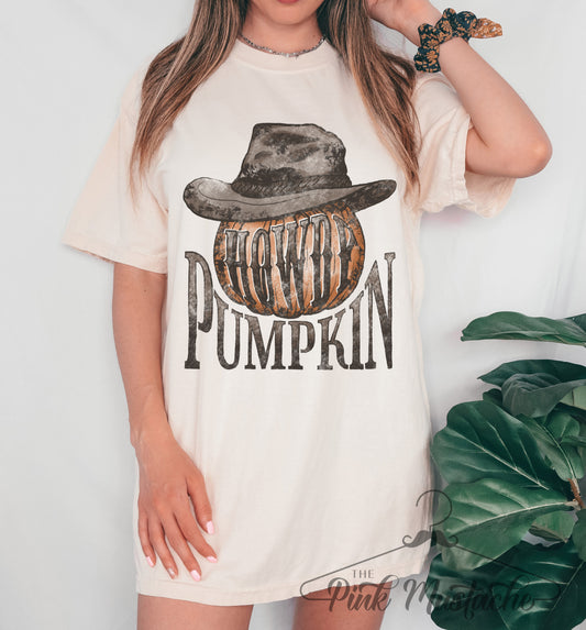 Comfort Color or Bella Howdy Pumpkin Halloween Tee/Halloween Fall Shirt