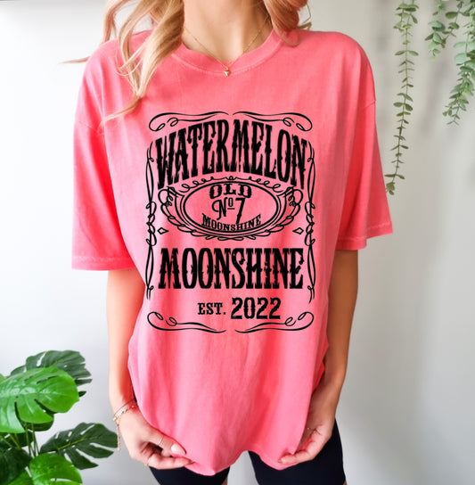 Comfort Colors Watermelon Moonshine Shirt / Country Western Shirt