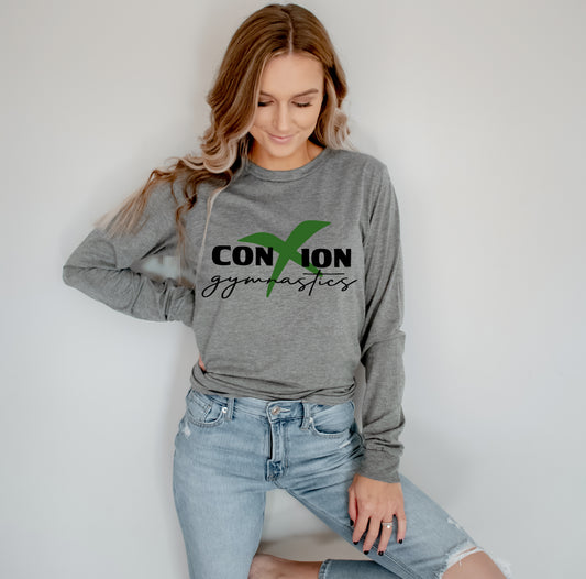 Long Sleeve Comfort Colors or Bella Canvas Conxion Gymnastics Shirts/ Youth and Adult Sizes