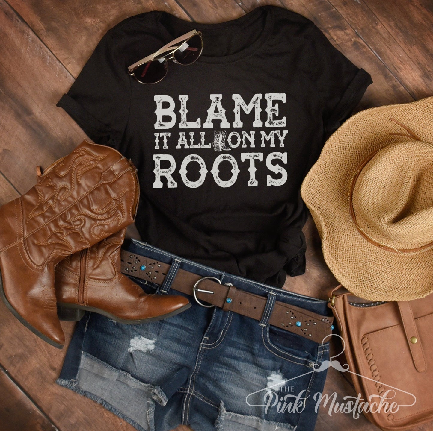 Soft Style Blame It All On My Roots Country Music Shirt / Sizes 2T-XXXL / Country Western Music Tee