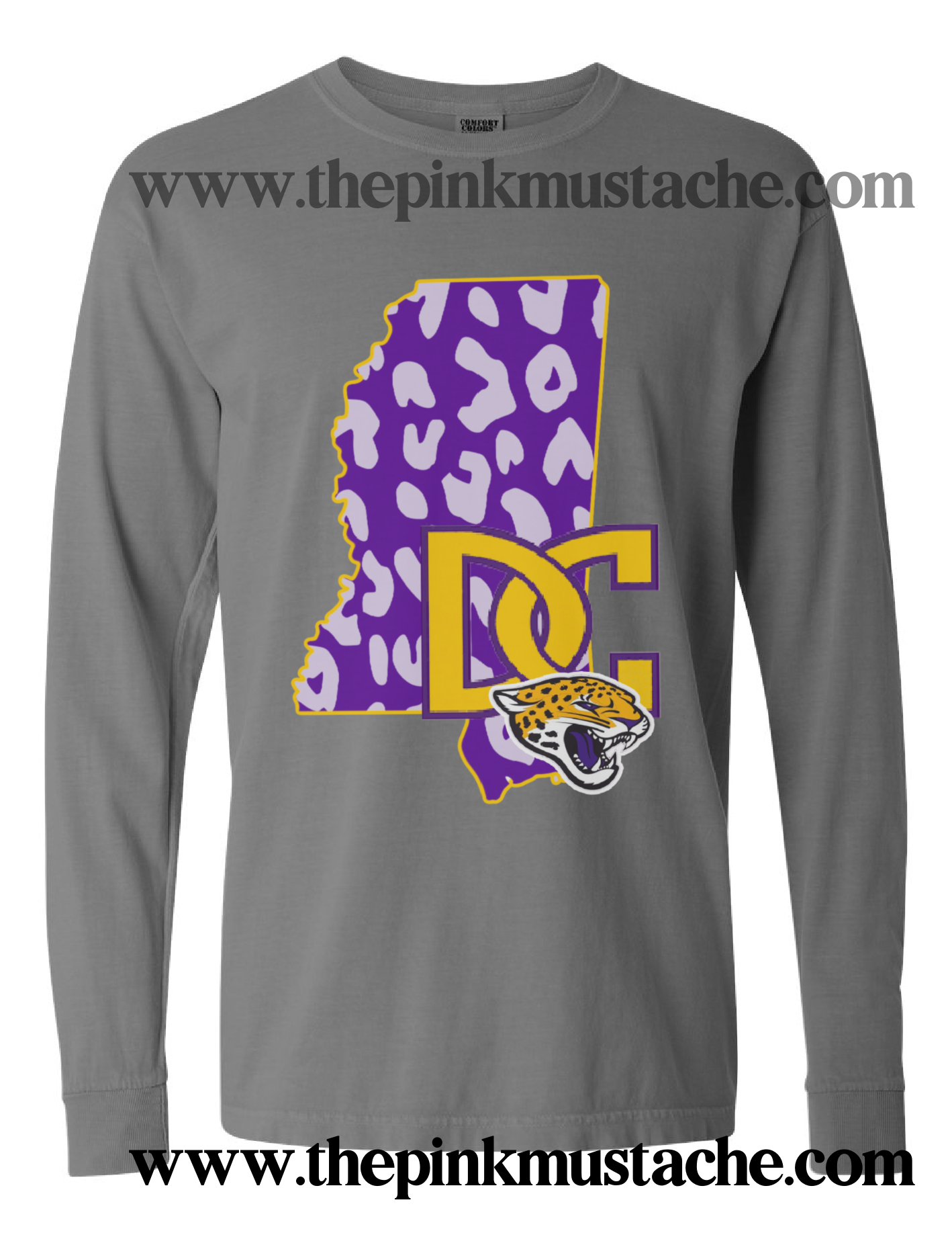 Desoto Central Jaguars Shirt Mississippi Leopard Print Cheetah Comfort Colors  / DC -Desoto Central Schools / Mississippi School Shirt