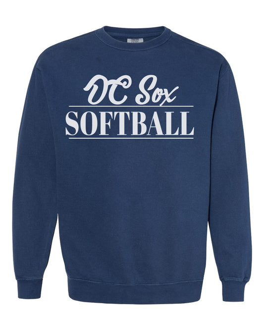 D C Sox Softball Sweatshirt/ Comfort Colors Or Gildan