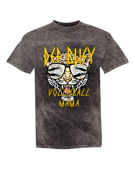 Acid Washed Def Busy Volleyball Mama Tee/ Super Cute Dyed Tees - Unisex Sized/Volleyball Life