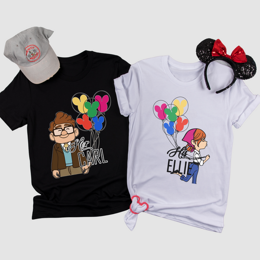 Matching Couples Shirts/ Her Carl, His Ellie - Up Shirts / Magical Vacation Tees
