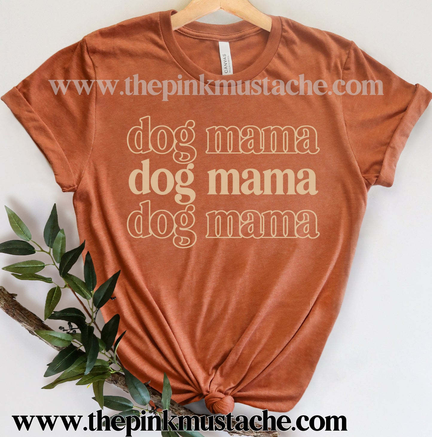 Softstyle Stacked Dog Mama Retro Tee / Dog Mom Shirt  / Gifts for Her