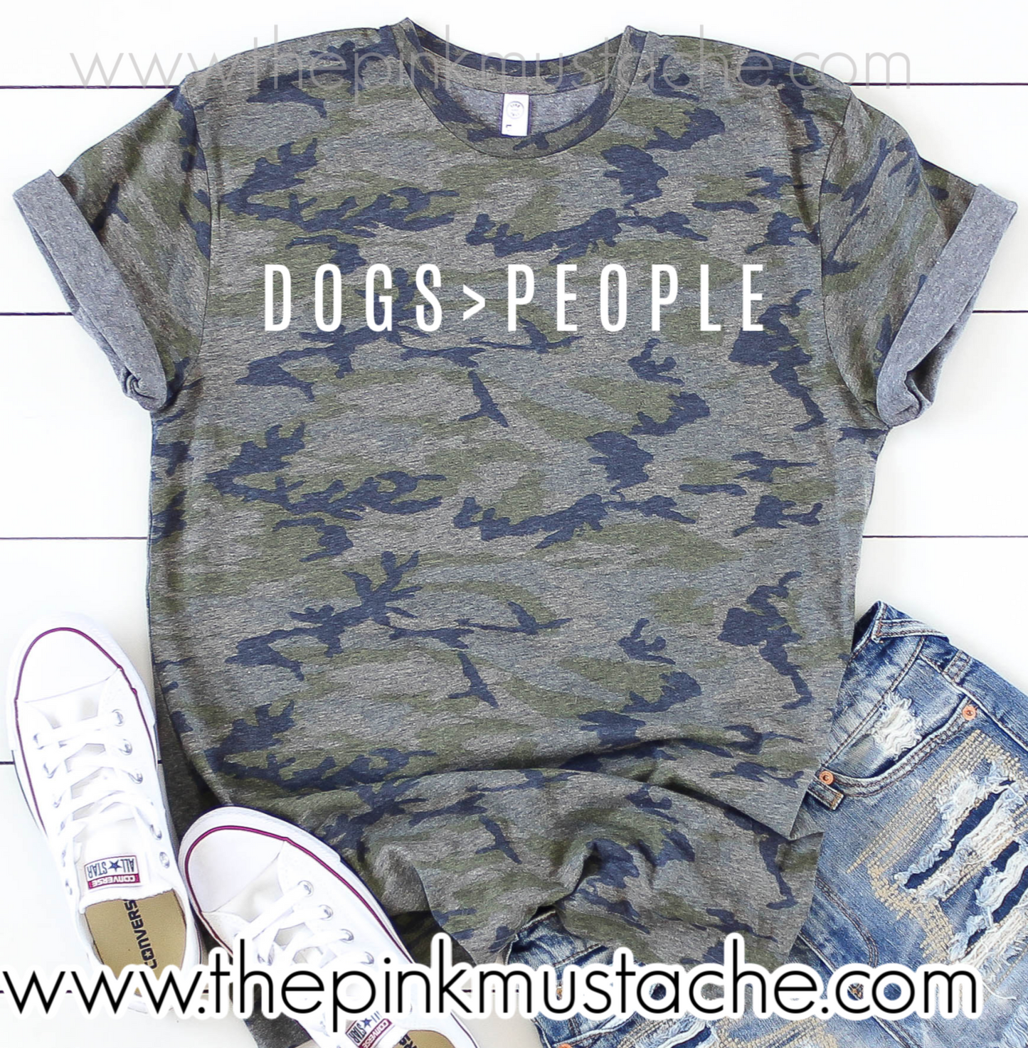 Camouflage Dogs > People T-Shirt / Camo I like Dogs more than People Tee/ Sizes S-XXXL/ Dog Mom Tee