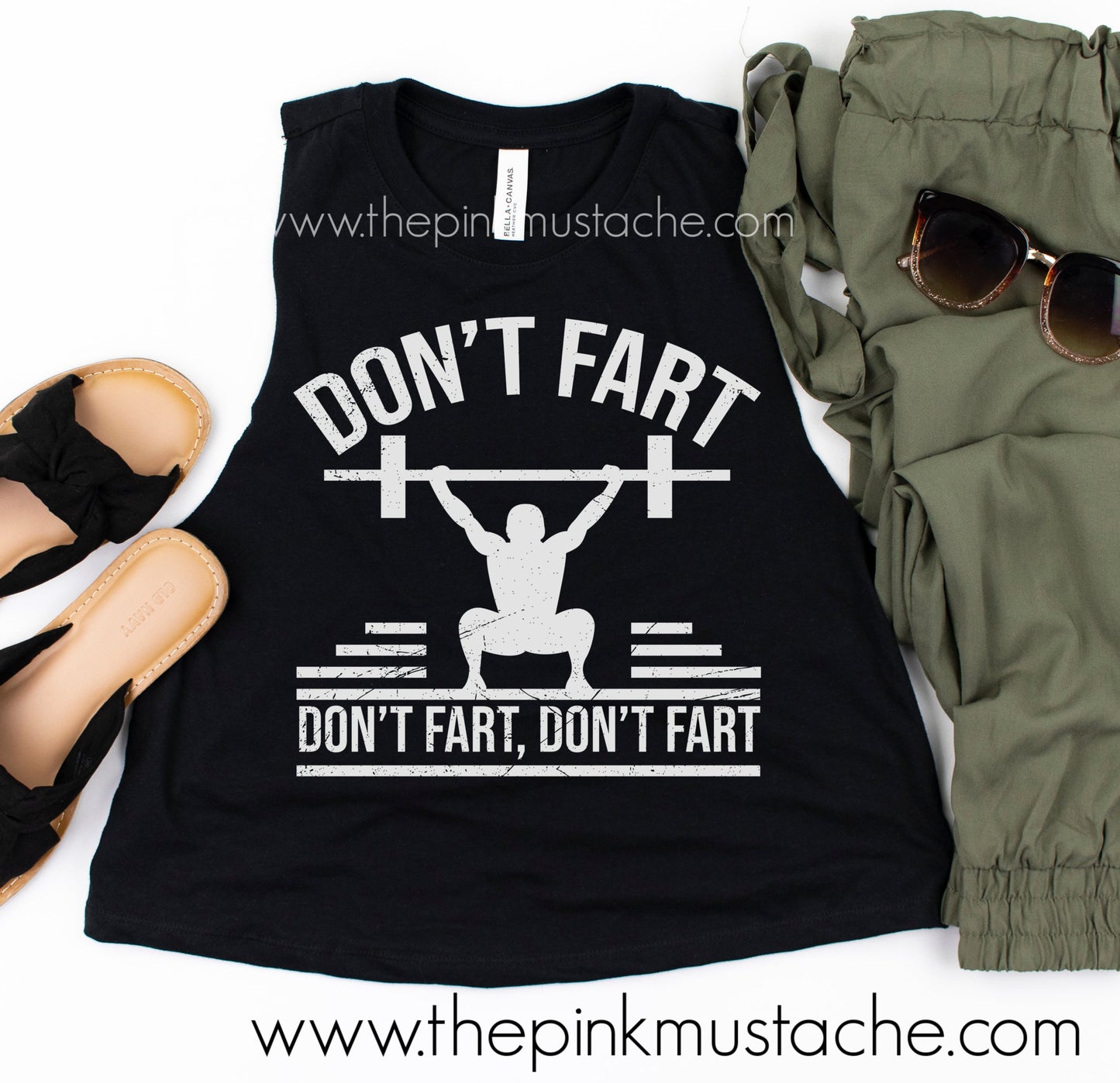 Don't Fart Don't Fart Don't Fart Weightlifting Crop/ Snatch Crop Tank/ Crossfit Tank Top