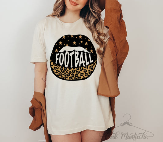 Football Vibes Soft Style Tee -Unisex Adult Sized Sports Shirt/ Football Mom Tee