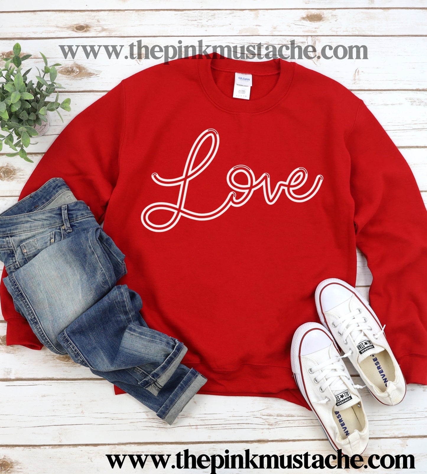 Love Valentines Day Retro Unisex Sweatshirt/  Valentine's Sweatshirt/ Valentines Day Sweater