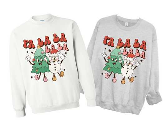 Gildan or Bella Fa La La La La Sweatshirt/ Tis The Season Christmas Sweatshirt/ Youth and Adult