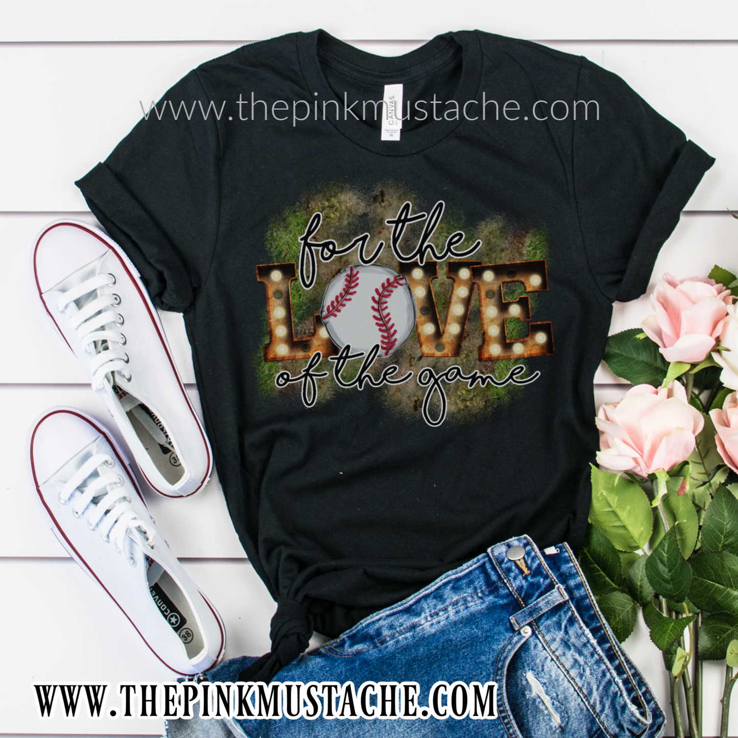 Baseball For The Love Of The Game T-Shirt / Baseball Mom Marquee Tee/ T-Ball Shirt/ Gifts For Her/ SALE / Baseball Fan T-Shirt