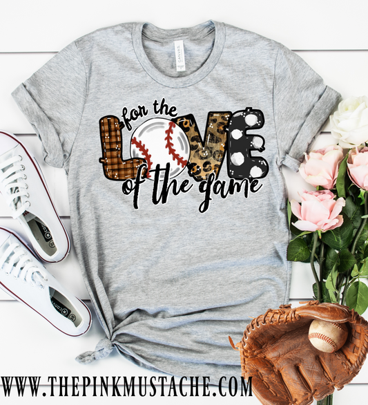 Handpainted Design Baseball For The Love Of The Game T-Shirt / Baseball Mom Tee/ T-Ball Shirt/ Gifts For Her/ SALE / Baseball Fan T-Shirt