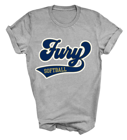 Fury Softball Team Tee/ Unisex Sized Shirt/ Softball Mom Softstyle Tee
