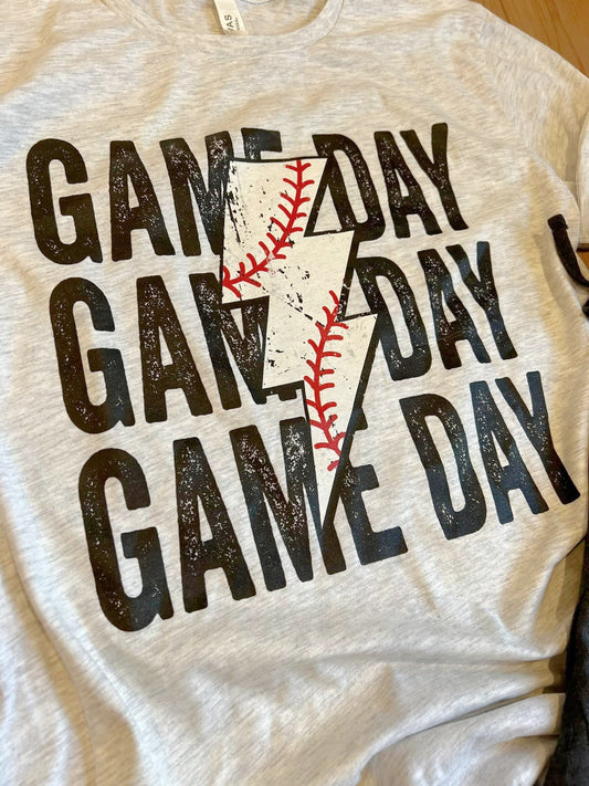 Long Or Short Sleeve Baseball Game Day Tee - Adult Sized Tees/ Bella Canvas