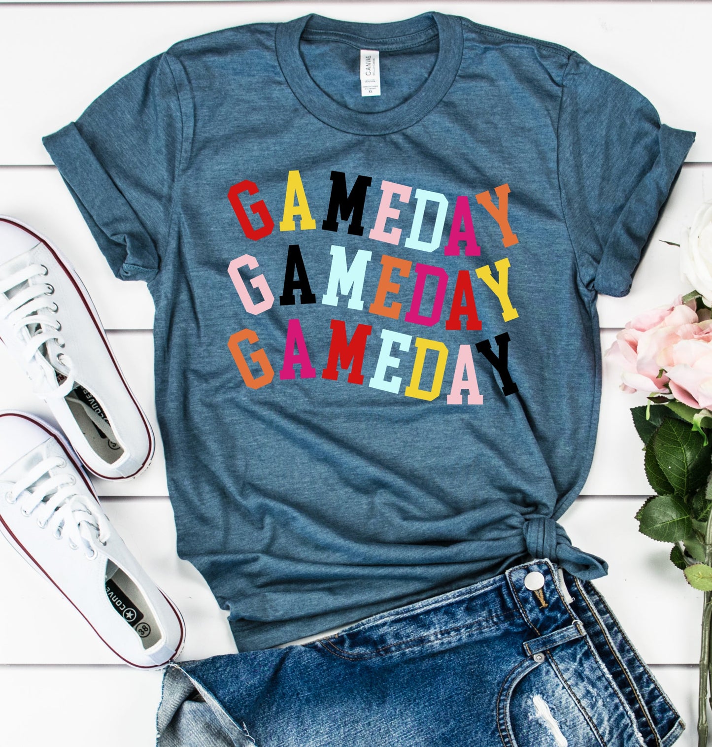 Swerve Game Day Vibes Tee / Bella Canvas / Football Shirt / Football Mom / Football Girlfriend