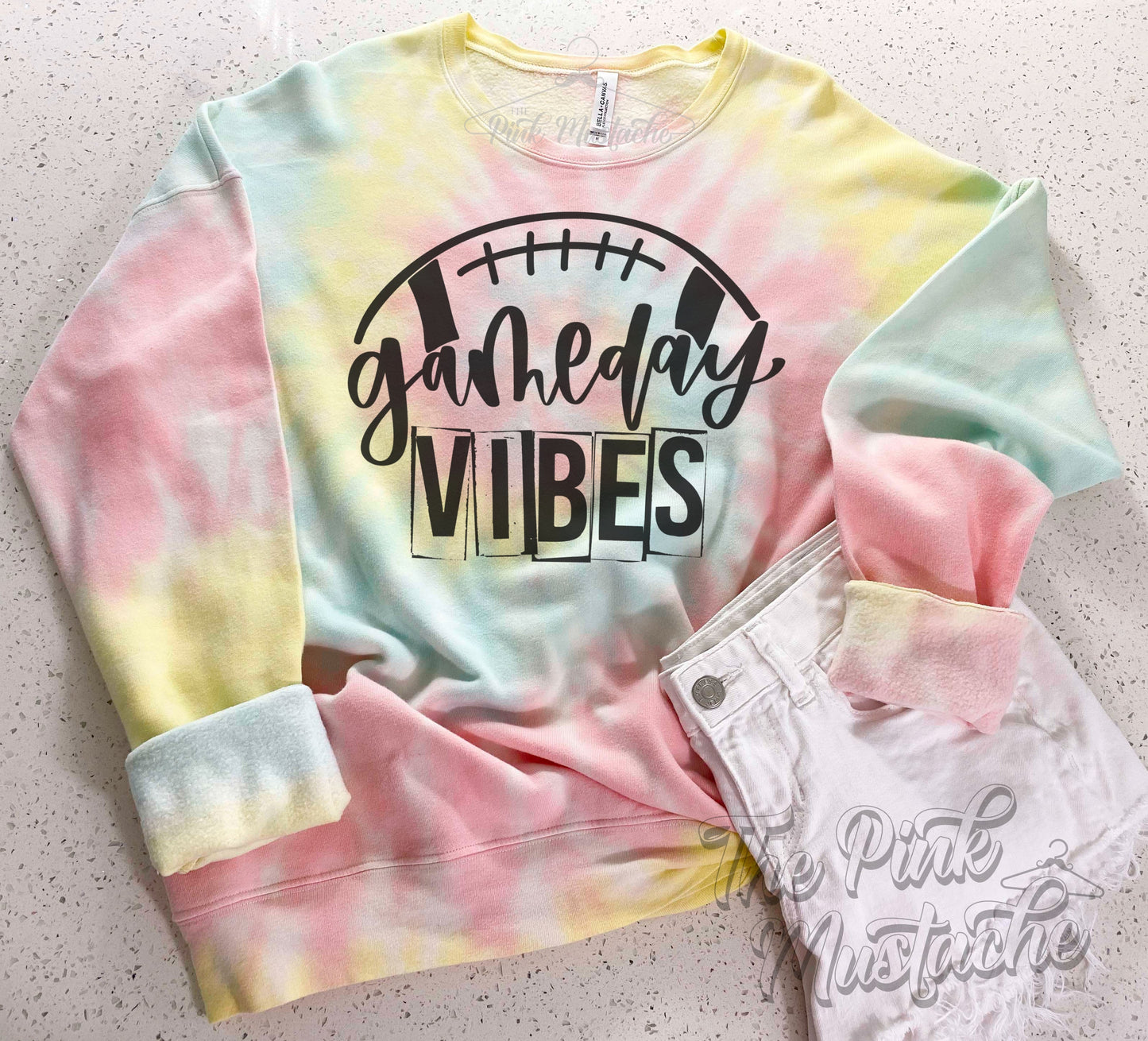 Rainbow Softstyle Sweatshirt - Quality Sweatshirt - Game Day Vibes / Football