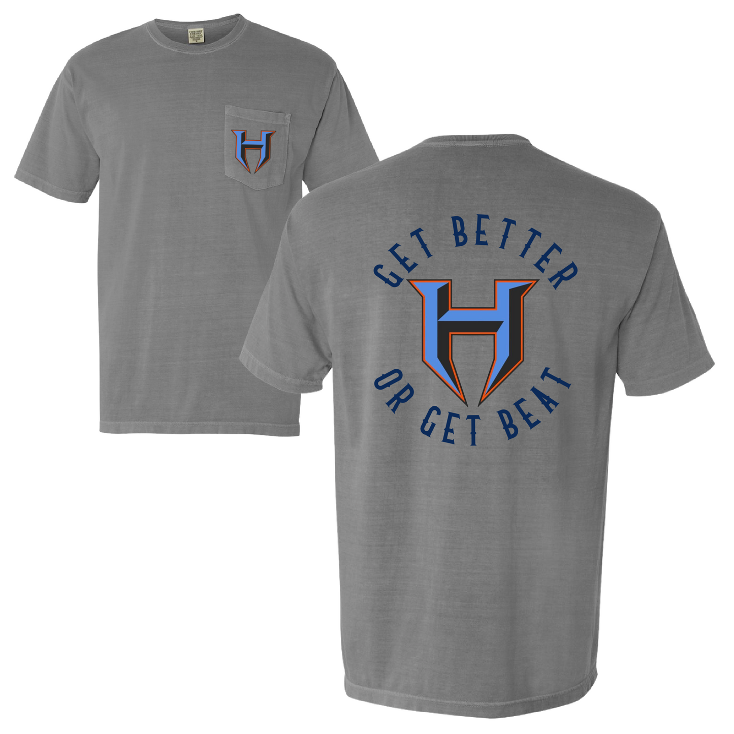 Comfort Colors Pocket Tee Get Better or Get Beat Hornets Baseball Tee/ YOUTH SIZES FAUX POCKET