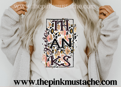 Give Thanks Bella Canvas Fall T-Shirt/ Fall Shirts for Moms and Kids