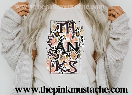 Give Thanks Bella Canvas Fall T-Shirt/ Fall Shirts for Moms and Kids